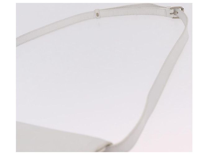 Céline CELINE Circle Shoulder Bag Leather White Silver Auth 207586A Silvery - view 16