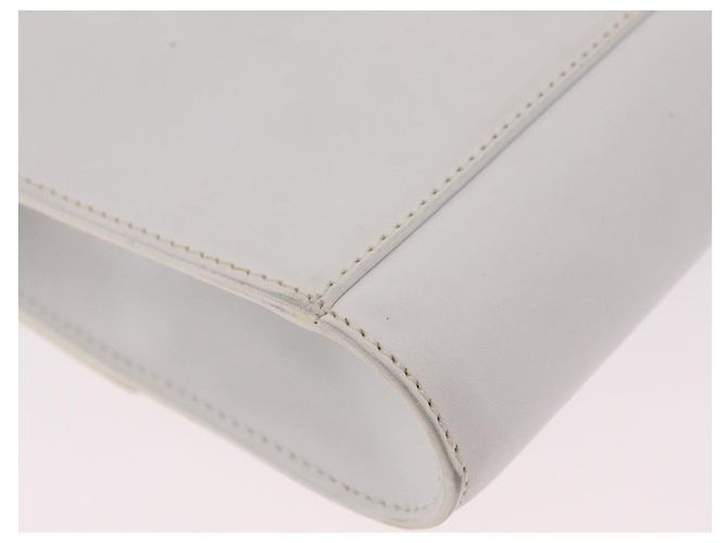 Céline CELINE Circle Shoulder Bag Leather White Silver Auth 207586A Silvery - view 20