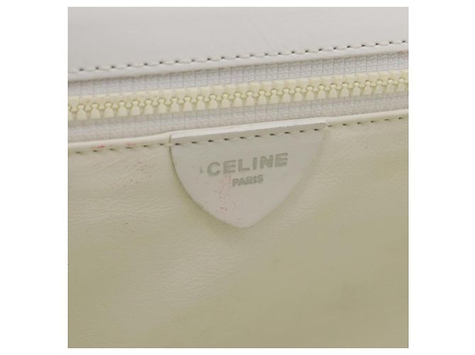 Céline CELINE Circle Shoulder Bag Leather White Silver Auth 207586A Silvery - view 25