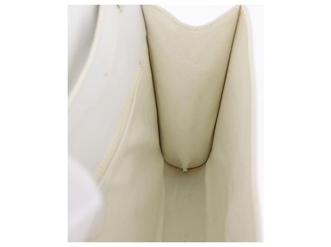 Céline CELINE Circle Shoulder Bag Leather White Silver Auth 207586A Silvery - view 26