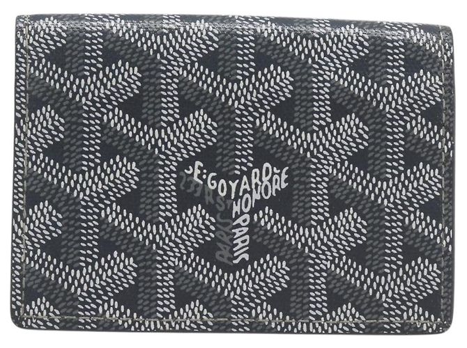 Tarjetero Goyard Herringbone Malesherbes PVC Gris Auth 207647V Castaño - vista 13