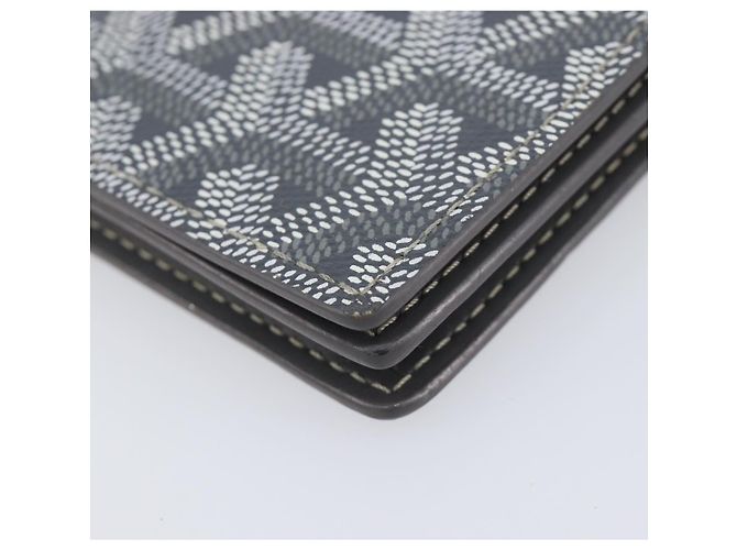 Tarjetero Goyard Herringbone Malesherbes PVC Gris Auth 207647V Castaño - vista 14
