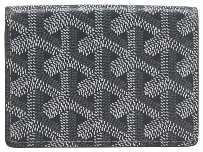 Tarjetero Goyard Herringbone Malesherbes PVC Gris Auth 207647V Castaño - vista 2