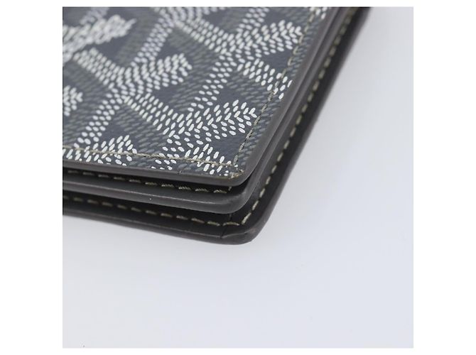 Tarjetero Goyard Herringbone Malesherbes PVC Gris Auth 207647V Castaño - vista 7