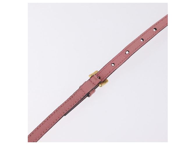 Bolsa de Ombro Miu Miu em Couro Rosa Tom Dourado Auth ka6523A - vista 15