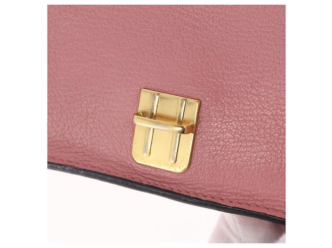 Bolsa de Ombro Miu Miu em Couro Rosa Tom Dourado Auth ka6523A - vista 24