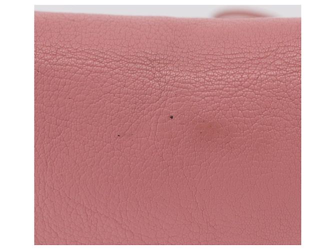 Bolsa de Ombro Miu Miu em Couro Rosa Tom Dourado Auth ka6523A - vista 3