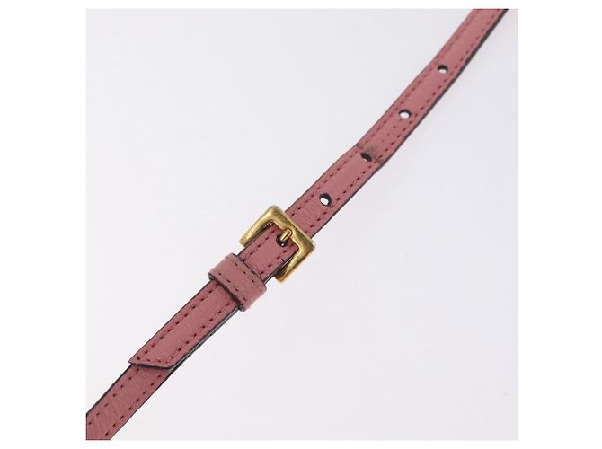 Bolsa de Ombro Miu Miu em Couro Rosa Tom Dourado Auth ka6523A - vista 9