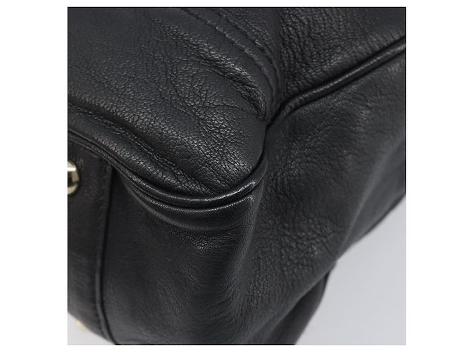 Borsa Tote GUCCI Pretty Sherry Line in pelle nera e oro 163805 Auth 207457V Nero D'oro - vista 16