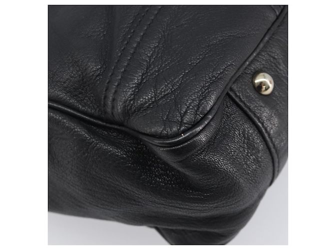 Borsa Tote GUCCI Pretty Sherry Line in pelle nera e oro 163805 Auth 207457V Nero D'oro - vista 17