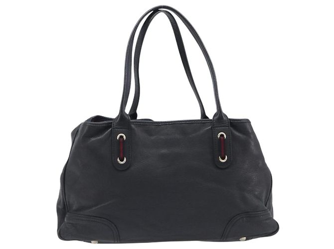 Borsa Tote GUCCI Pretty Sherry Line in pelle nera e oro 163805 Auth 207457V Nero D'oro - vista 2