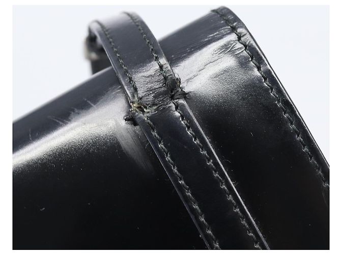 Bolso de hombro PRADA Patent Black Silver Auth bs37116 Negro Plata - vista 10