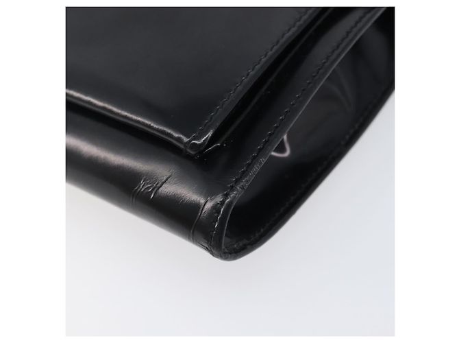 Bolso de hombro PRADA Patent Black Silver Auth bs37116 Negro Plata - vista 15