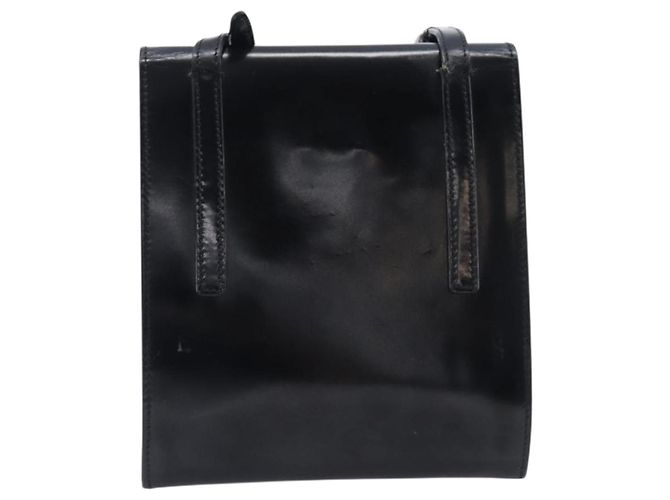 Bolso de hombro PRADA Patent Black Silver Auth bs37116 Negro Plata - vista 2