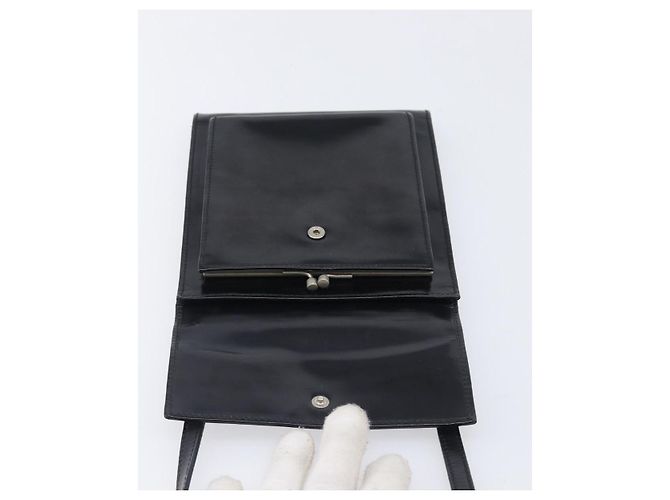 Bolso de hombro PRADA Patent Black Silver Auth bs37116 Negro Plata - vista 20