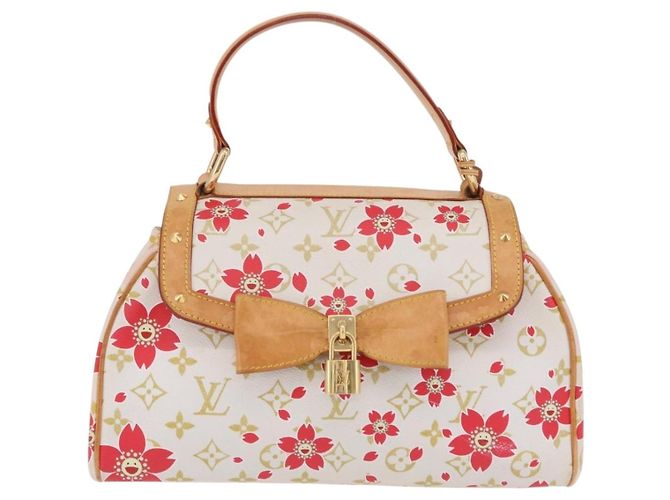 LOUIS VUITTON Monogram Cherry Blossom Sac Retro PM Bag M92014 LV Auth BA15759V Blanco - vista 13