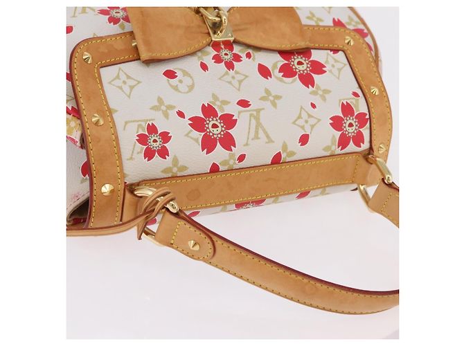 LOUIS VUITTON Monogram Cherry Blossom Sac Retro PM Bag M92014 LV Auth BA15759V Blanco - vista 14