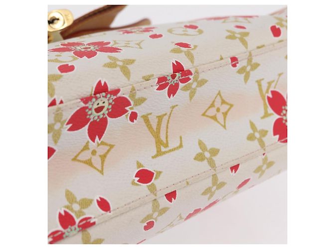 LOUIS VUITTON Monogram Cherry Blossom Sac Retro PM Bag M92014 LV Auth BA15759V Blanco - vista 16