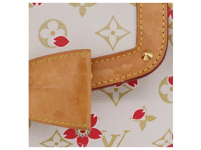 LOUIS VUITTON Monogram Cherry Blossom Sac Retro PM Bag M92014 LV Auth BA15759V Blanco - vista 2