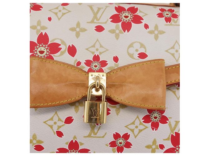 LOUIS VUITTON Monogram Cherry Blossom Sac Retro PM Bag M92014 LV Auth BA15759V Blanco - vista 21