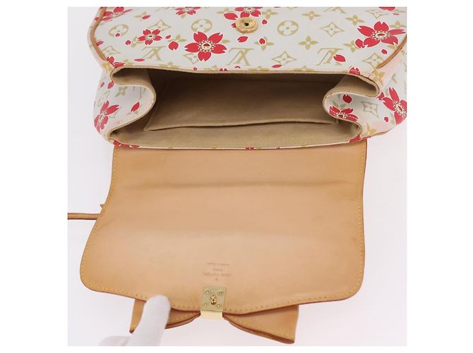 LOUIS VUITTON Monogram Cherry Blossom Sac Retro PM Bag M92014 LV Auth BA15759V Blanco - vista 23