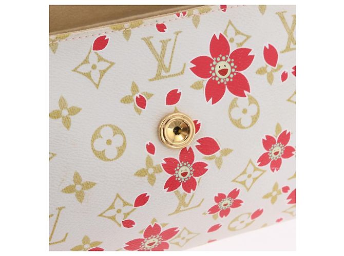 LOUIS VUITTON Monogram Cherry Blossom Sac Retro PM Bag M92014 LV Auth BA15759V Blanco - vista 25