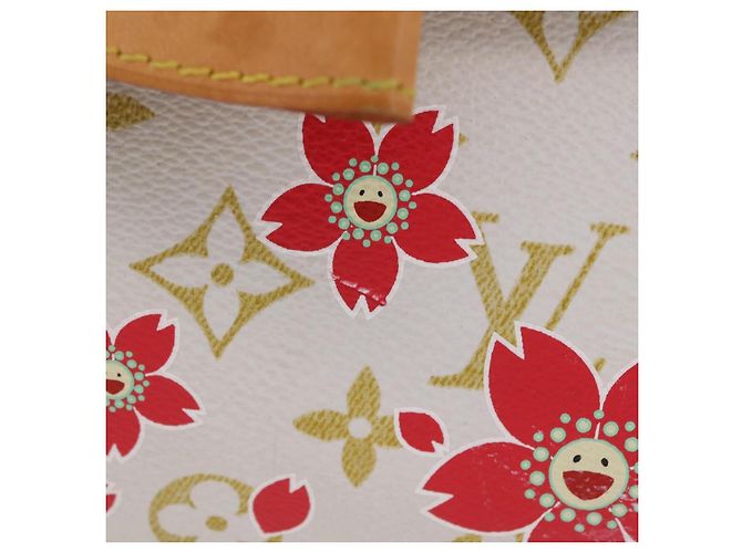 LOUIS VUITTON Monogram Cherry Blossom Sac Retro PM Bag M92014 LV Auth BA15759V Blanco - vista 3