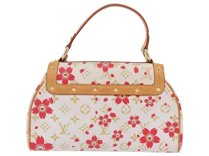 LOUIS VUITTON Monogram Cherry Blossom Sac Retro PM Bag M92014 LV Auth BA15759V Blanco - vista 4