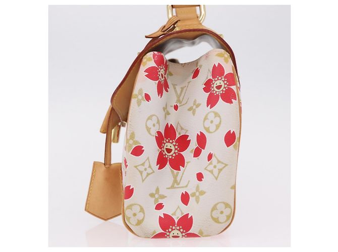 LOUIS VUITTON Monogram Cherry Blossom Sac Retro PM Bag M92014 LV Auth BA15759V Blanco - vista 5