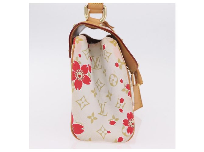 LOUIS VUITTON Monogram Cherry Blossom Sac Retro PM Bag M92014 LV Auth BA15759V Blanco - vista 6