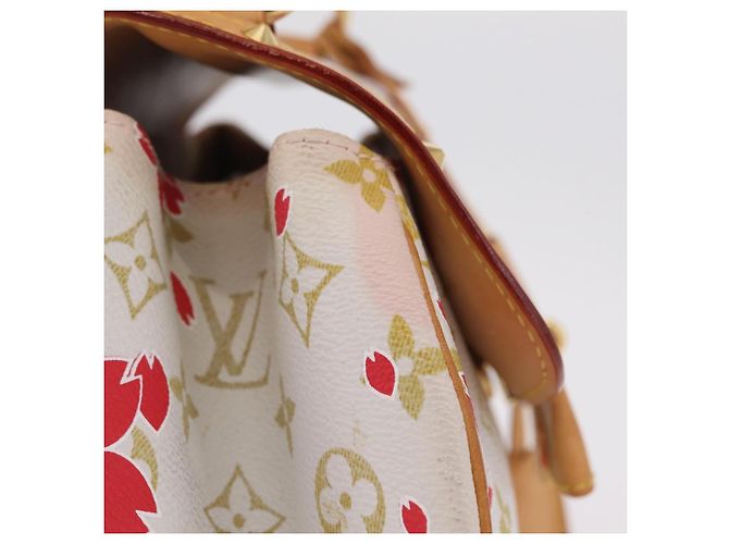 LOUIS VUITTON Monogram Cherry Blossom Sac Retro PM Bag M92014 LV Auth BA15759V Blanco - vista 7