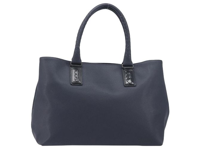 Bolso Tote Bottega Veneta Cuero Navy Silver 222498 Auth bs37507 Plata Azul marino - vista 13