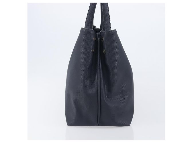 Bolso Tote Bottega Veneta Cuero Navy Silver 222498 Auth bs37507 Plata Azul marino - vista 4