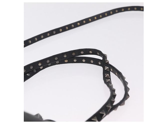 Bolso Valentino Studs de piel 2way Negro Plata Auth ka6536 - vista 15