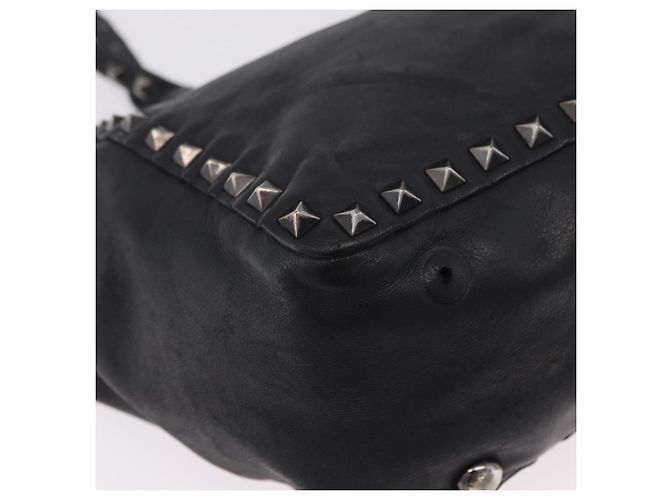 Bolso Valentino Studs de piel 2way Negro Plata Auth ka6536 - vista 17