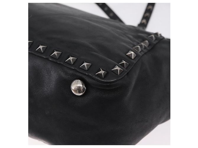 Bolso Valentino Studs de piel 2way Negro Plata Auth ka6536 - vista 20