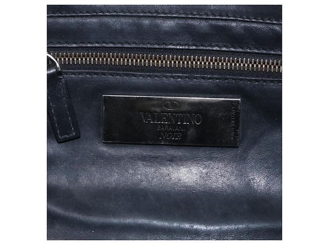 Bolso Valentino Studs de piel 2way Negro Plata Auth ka6536 - vista 24