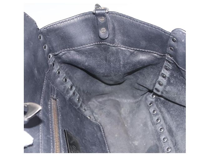 Bolso Valentino Studs de piel 2way Negro Plata Auth ka6536 - vista 25