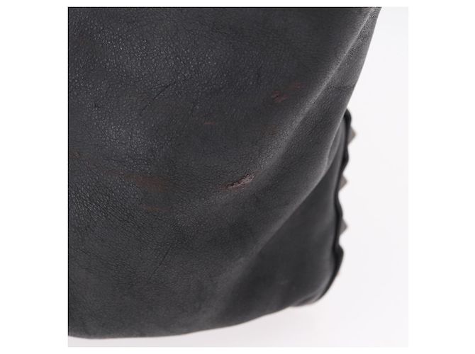 Bolso Valentino Studs de piel 2way Negro Plata Auth ka6536 - vista 5