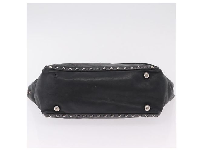 Bolso Valentino Studs de piel 2way Negro Plata Auth ka6536 - vista 7