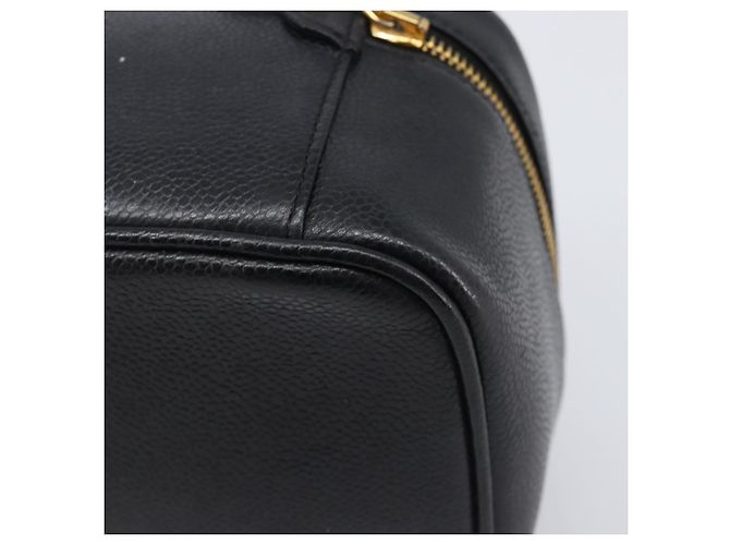 Beauty case CHANEL Vanity Caviar Skin Black Gold CC Auth BA16061V Nero D'oro - vista 16