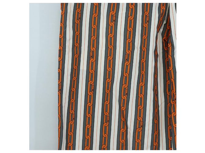 Pantaloni LOUIS VUITTON Cotone 40 Orange LV Auth 206947M Arancione - vista 12