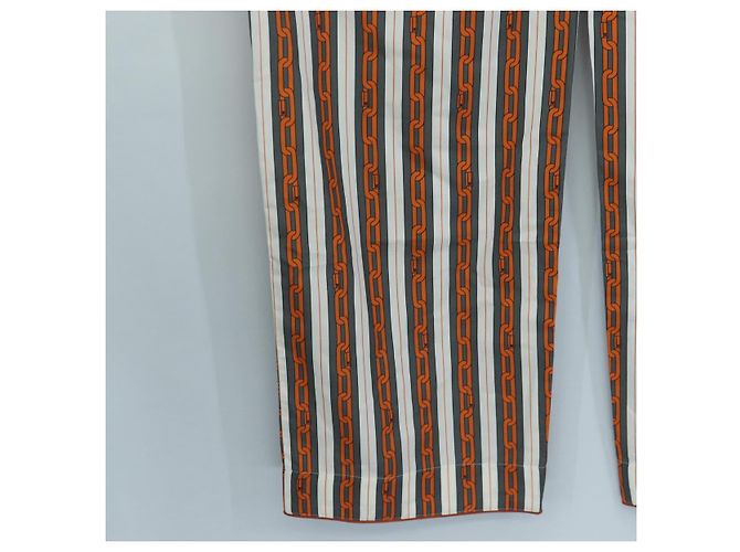 Pantaloni LOUIS VUITTON Cotone 40 Orange LV Auth 206947M Arancione - vista 14