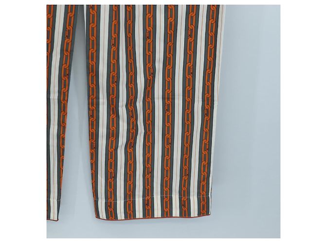 Pantaloni LOUIS VUITTON Cotone 40 Orange LV Auth 206947M Arancione - vista 15