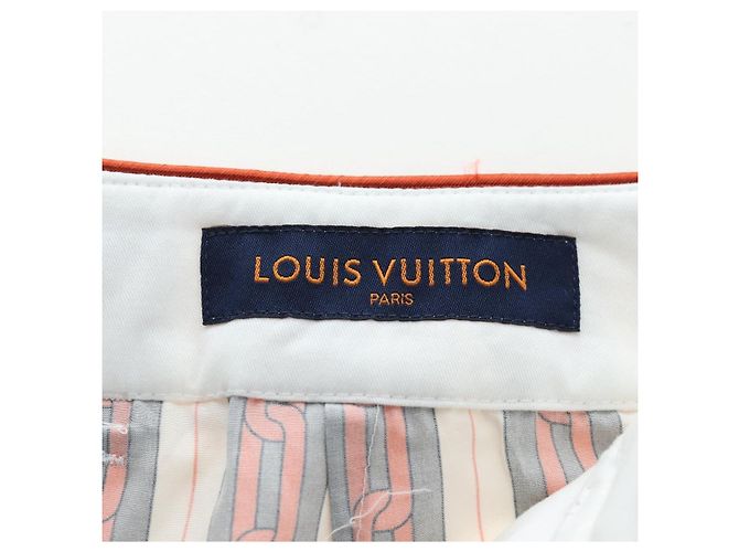 Pantaloni LOUIS VUITTON Cotone 40 Orange LV Auth 206947M Arancione - vista 21