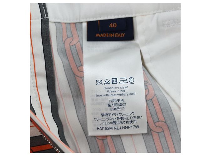 Pantaloni LOUIS VUITTON Cotone 40 Orange LV Auth 206947M Arancione - vista 22