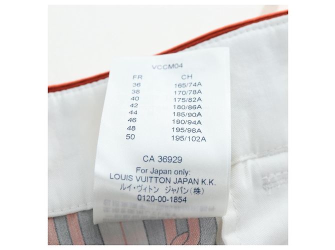 Pantaloni LOUIS VUITTON Cotone 40 Orange LV Auth 206947M Arancione - vista 24