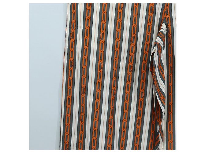 Pantaloni LOUIS VUITTON Cotone 40 Orange LV Auth 206947M Arancione - vista 4