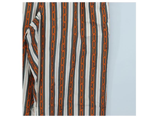 Pantaloni LOUIS VUITTON Cotone 40 Orange LV Auth 206947M Arancione - vista 5