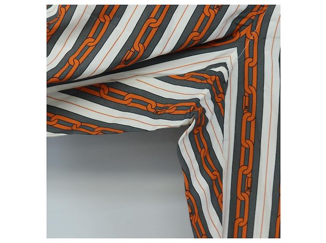 Pantaloni LOUIS VUITTON Cotone 40 Orange LV Auth 206947M Arancione - vista 6